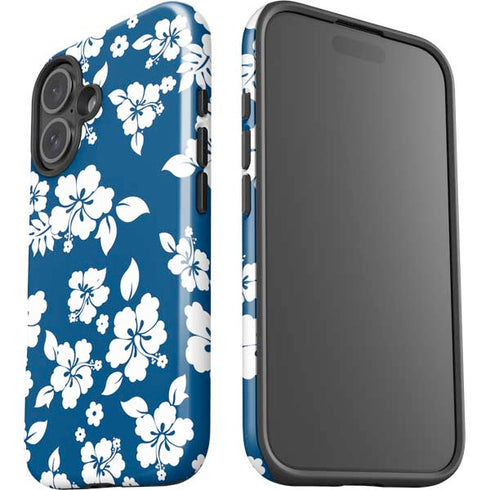 Blue and White iPhone 16 Plus Impact Case